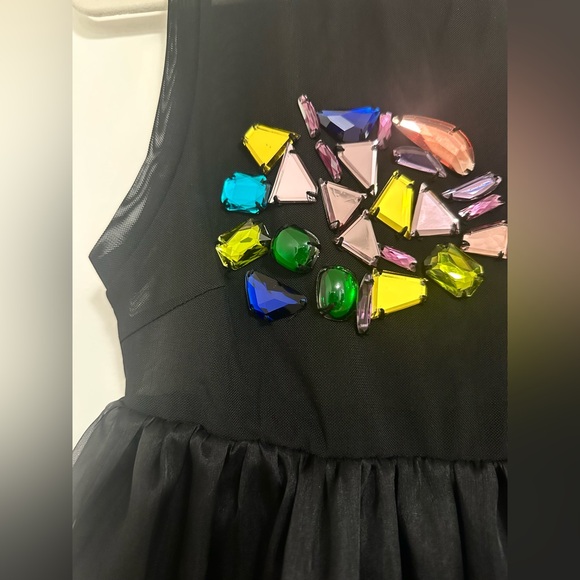 NWT Cynthia Rowley Gems Mesh Organza Empire Dress - Picture 12 of 13